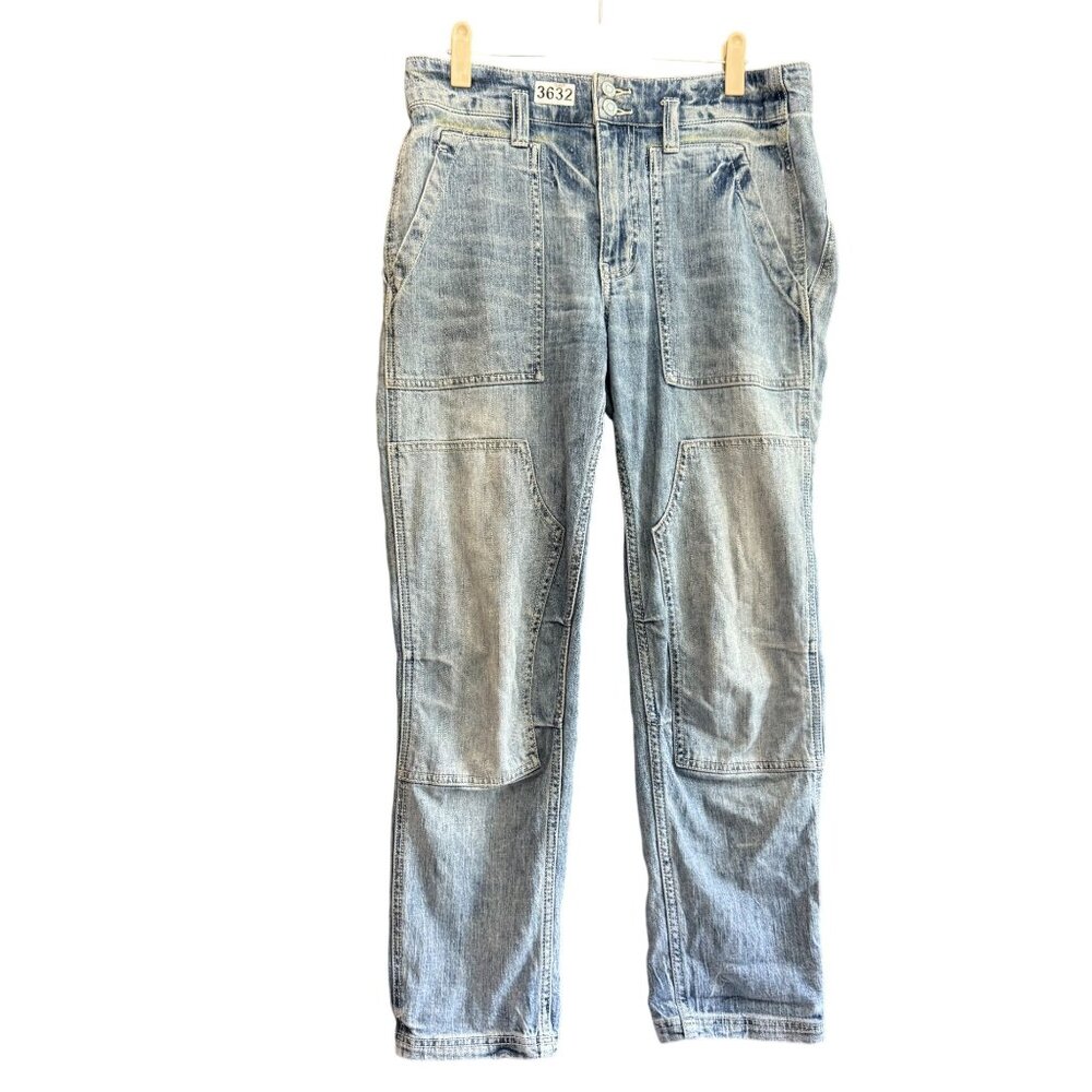 Pilcro by Anthropologie Wanderer Straight Leg Jeans Women's 27 Blue Stretch